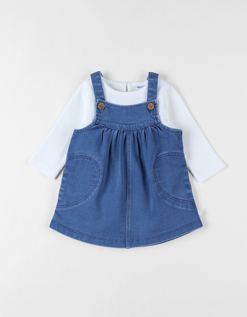 Set dungarees + t-shirt, denim