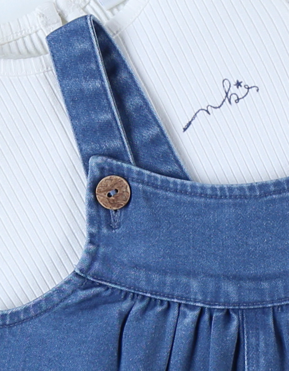 Set dungarees + t-shirt, denim