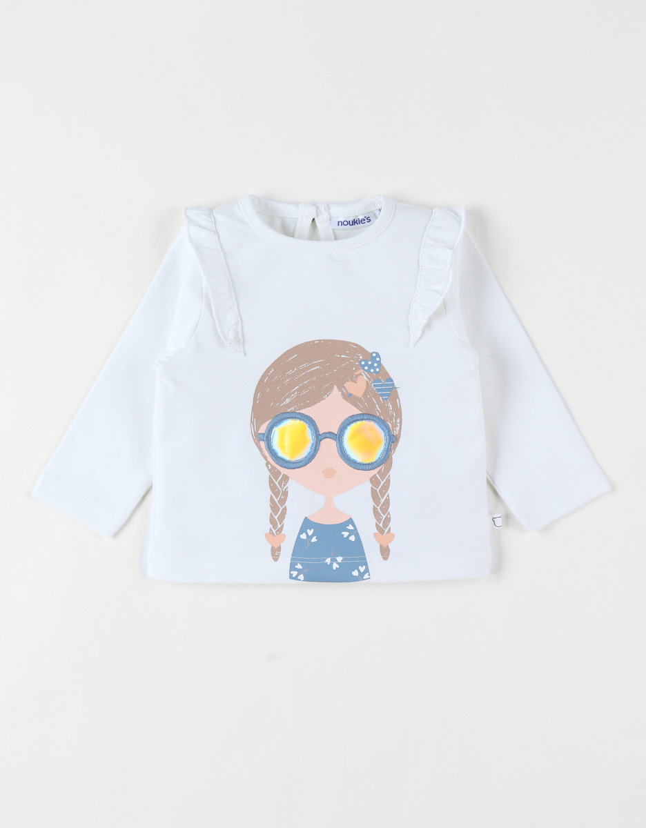 T-shirt fille, écru