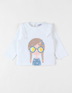 Girl's T-shirt, ecru