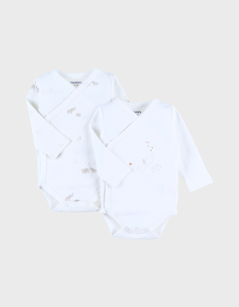 Lot 2 bodys croisés, jersey Bio