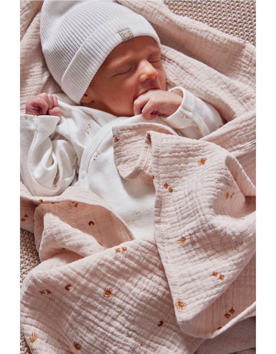 Set of 3 swaddles 70x70cm, muslin