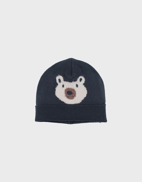 Bonnet en tricot, ours