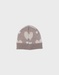 Knit bonnet with heart motif
