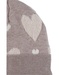 Knit bonnet with heart motif