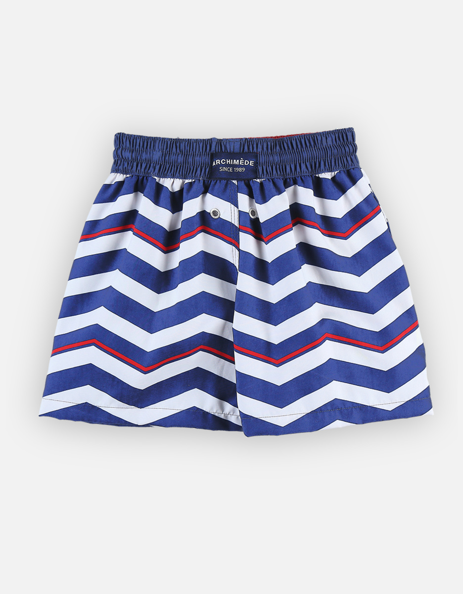 Striped swimming shorts