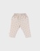 Ribfluwelen broek met bloemenmotief in zachtroze
