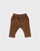 Chocoladebruine ribfluwelen broek
