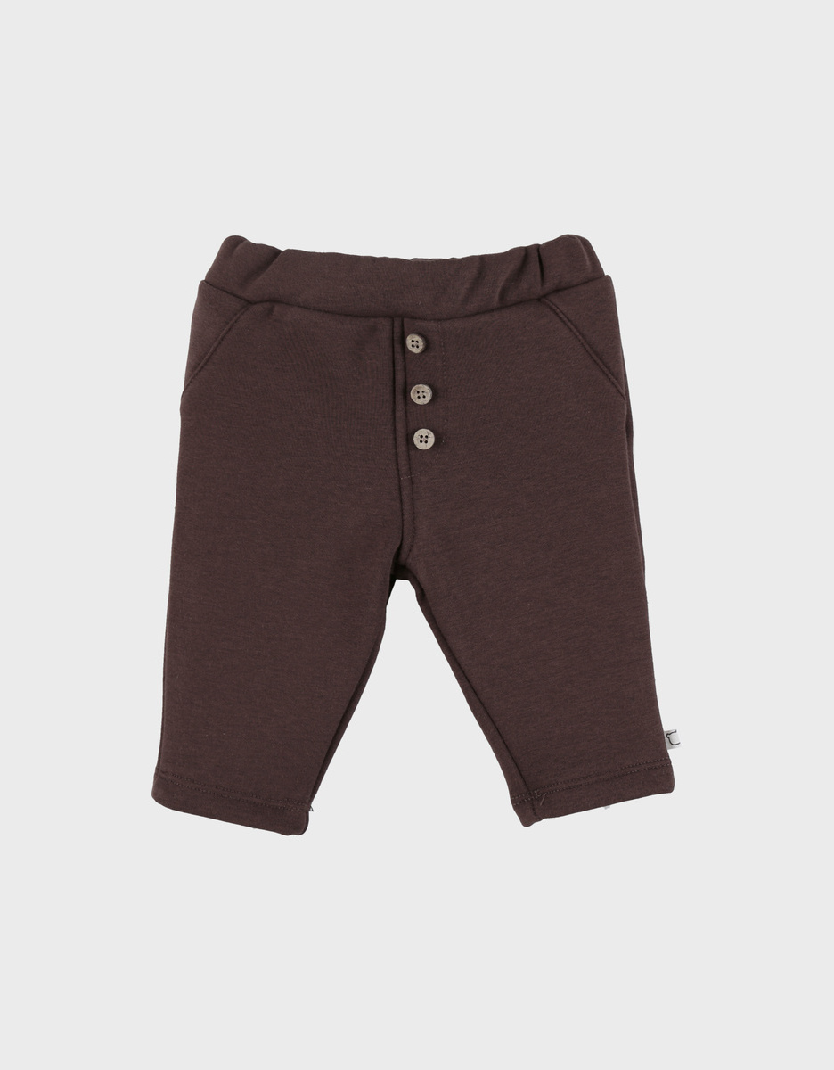 Bruine joggingbroek in Sweatoloudoux®
