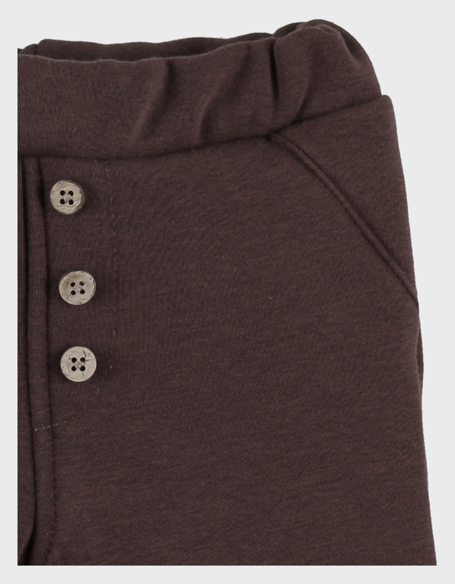Bruine joggingbroek in Sweatoloudoux®
