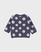 Cardigan en tricot à fleurs bleues