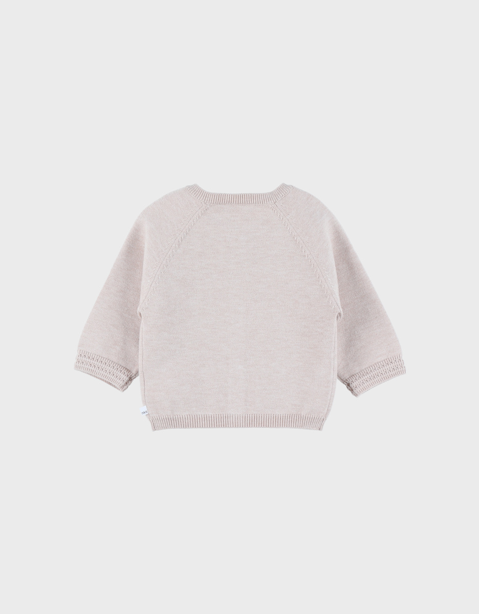 Knit cardigan in beige tone
