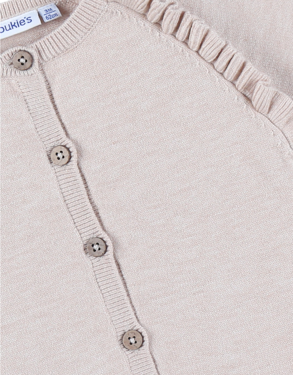 Knit cardigan in beige tone
