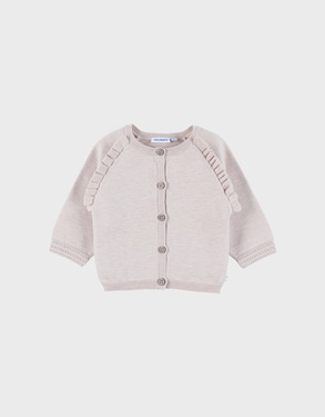 Gebreid vest in beige tint
