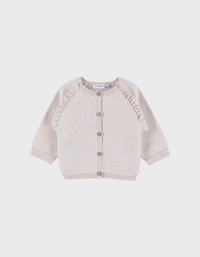 Knit cardigan in beige tone
