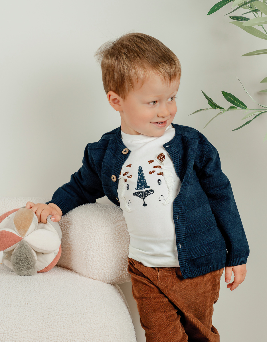Vestje uit tricot navy