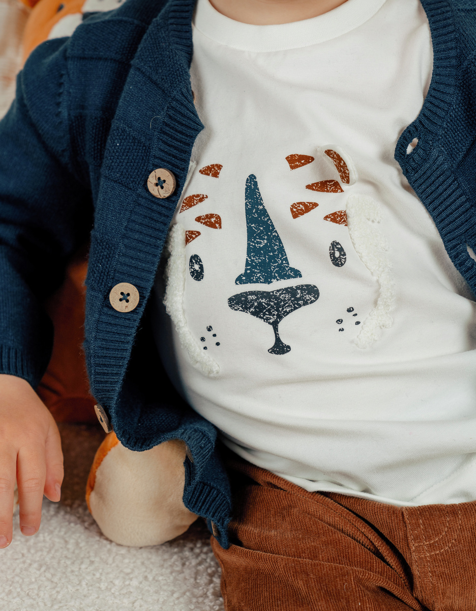 Vestje uit tricot navy
