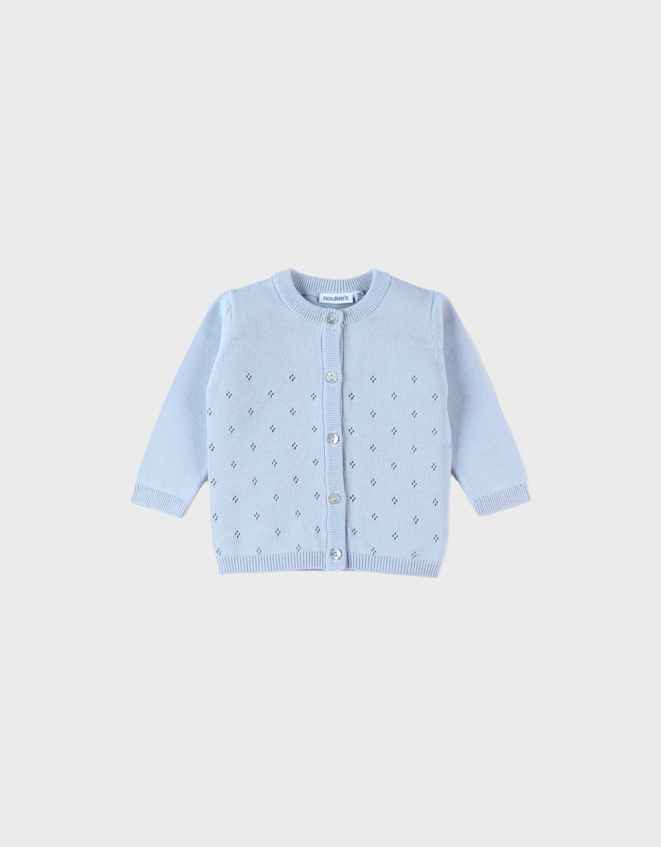 Fijn gebreide cardigan, lavendel