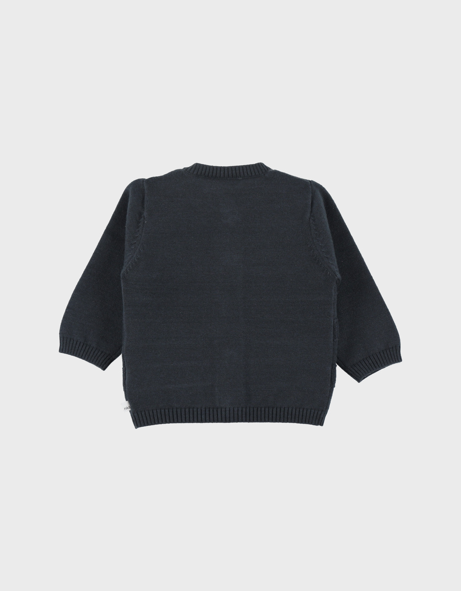 Jersey cardigan navy