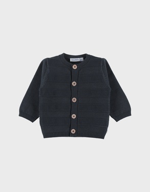 Jersey cardigan navy