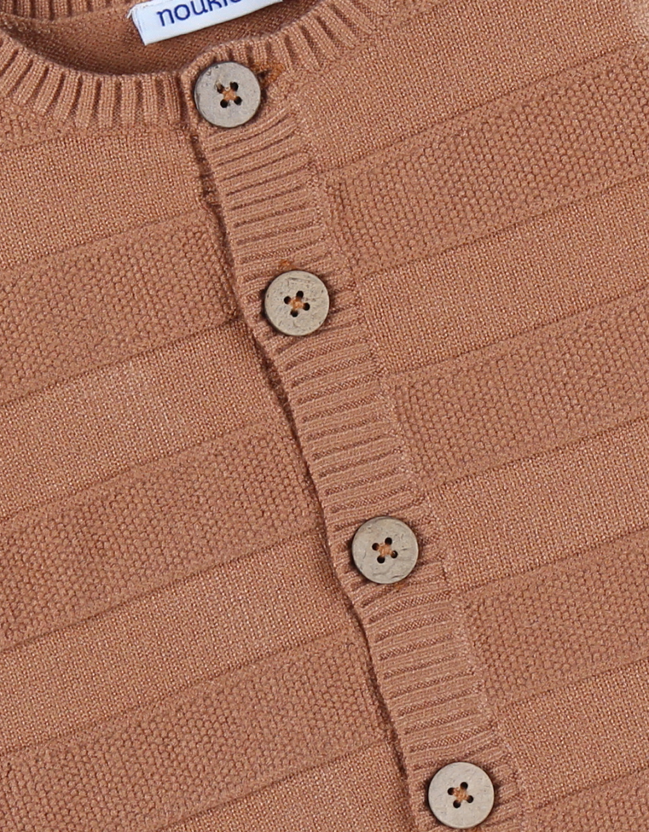 Jersey cardigan brown