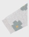 Gebreid vest in lichtbeige met bloemenmotief
