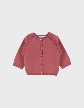 Knit cardigan in pink tone
