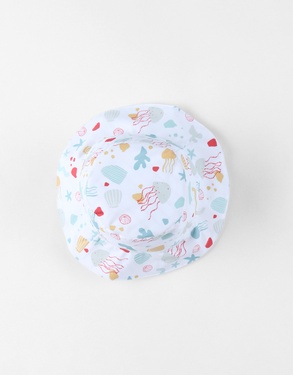 Chapeau réversible à imprimés fleuri