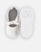Chaussons en cuir, écru