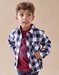 Flannel checkered shirt, navy