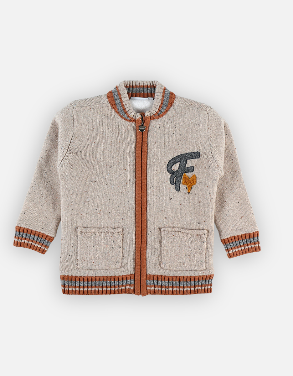 Tricoloudoux jas, beige/camel
