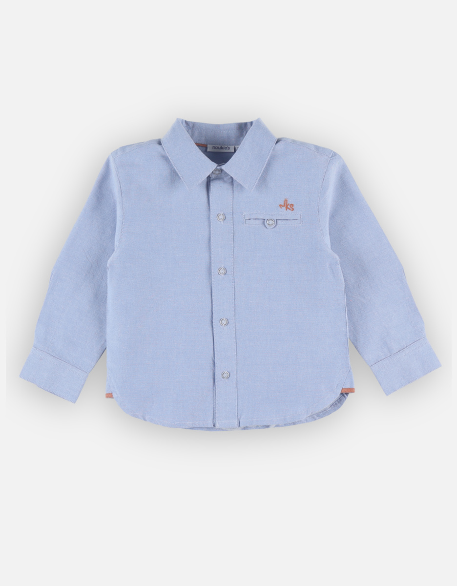 Chambray hemd, lichtblauw