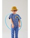 Blauw T-shirt met korte mouwen en leeuw