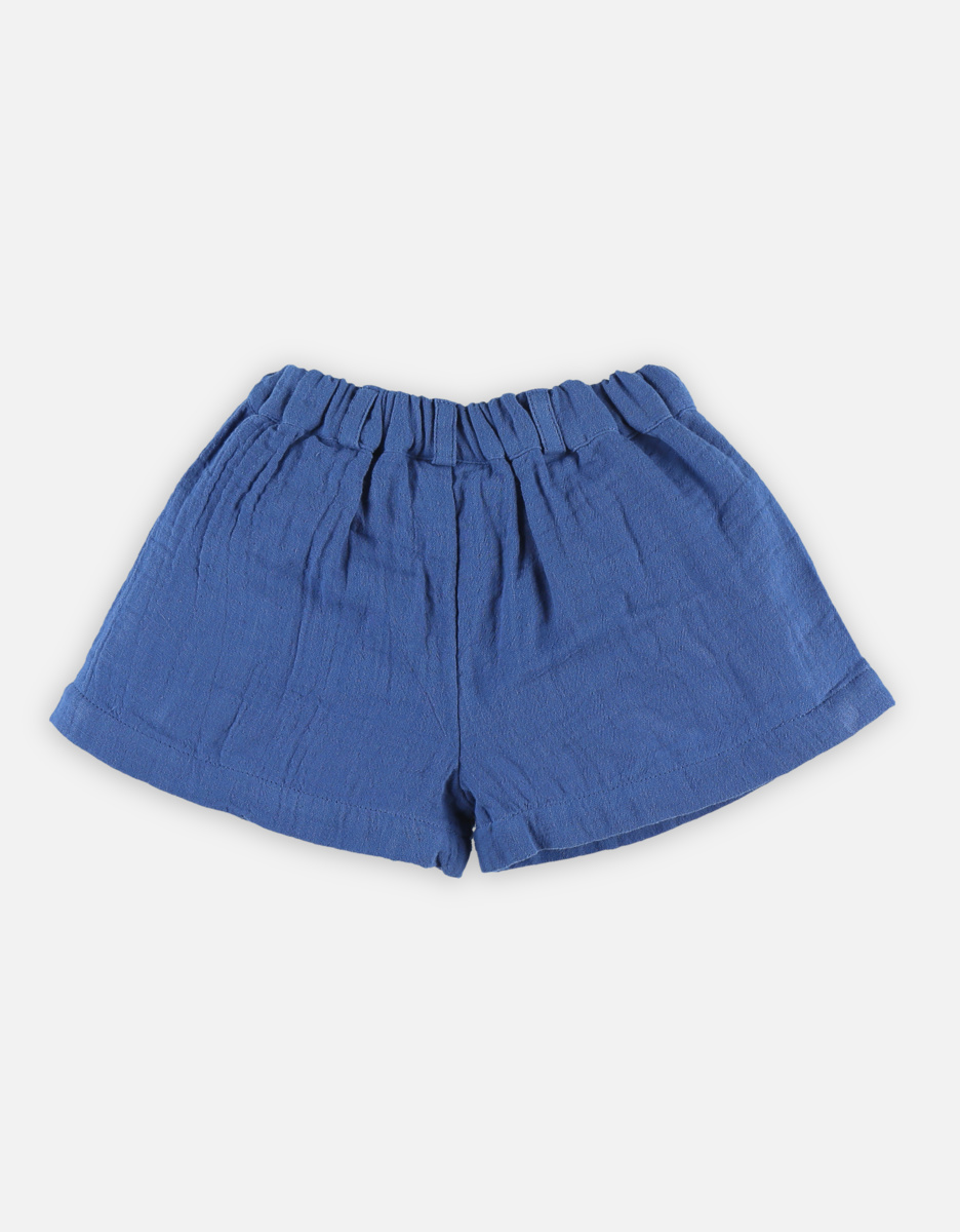 Blue muslin bermuda shorts