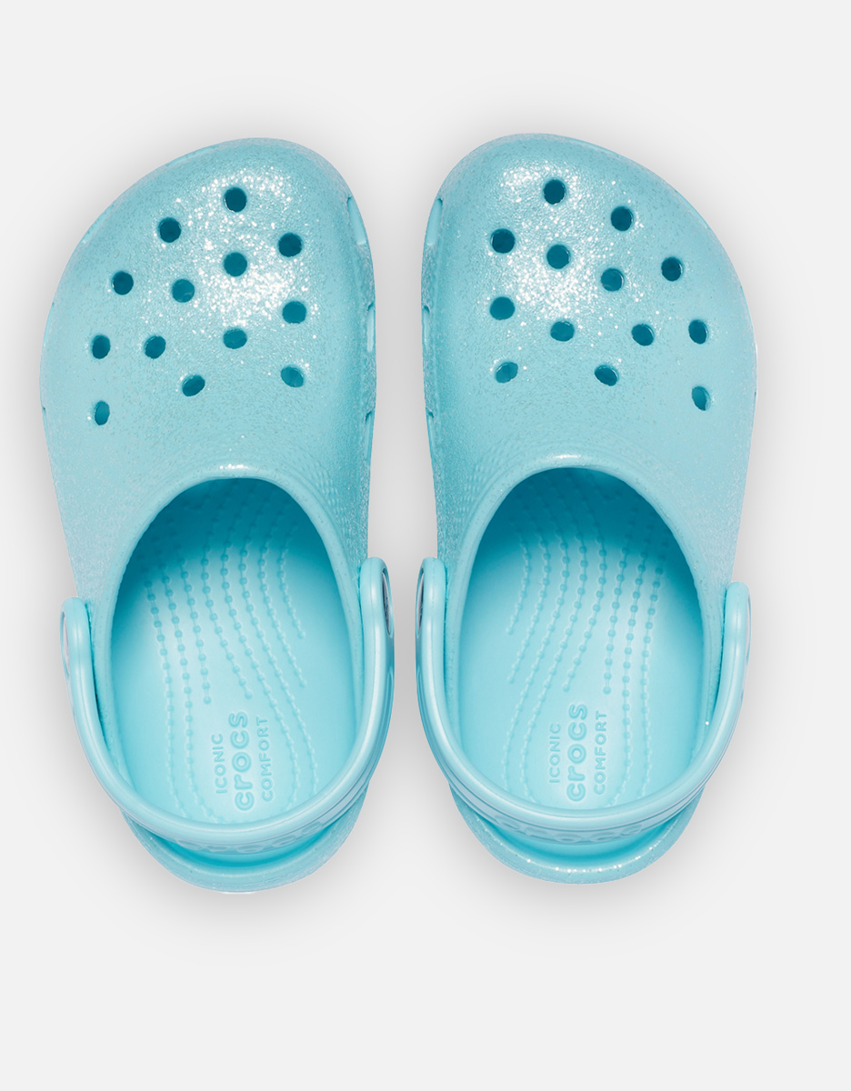 Glitter clog crocs, ice blue | Noukie's