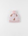 Bonnet poires en tricot, rose clair/caramel