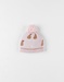 Bonnet poires en tricot, rose clair/caramel