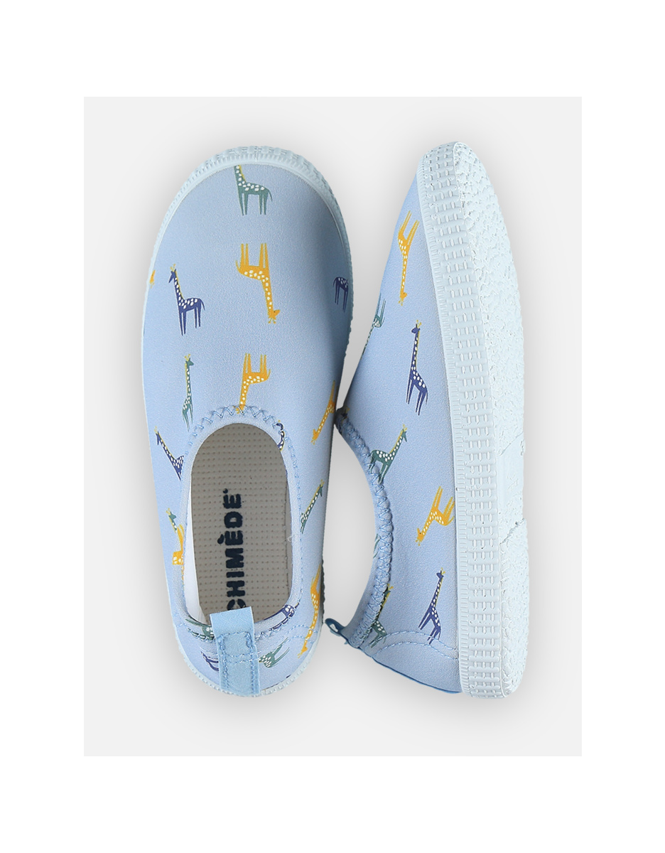 Chaussons de bain imprimés girafes, rose