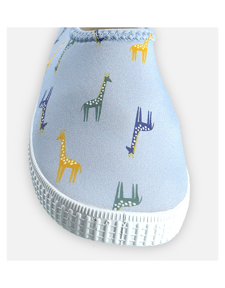Chaussons de bain imprimés girafes, rose
