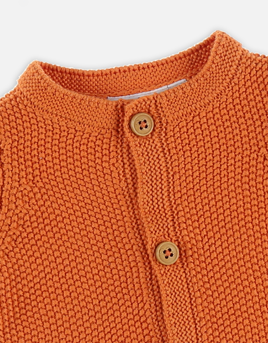 Cardigan en tricot, orange