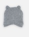 Knitted trapper hat, grey
