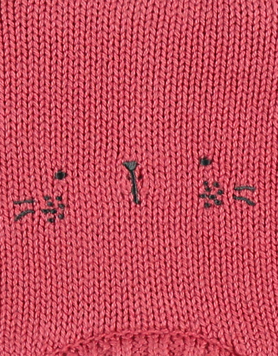Chapka en tricot, rose foncé