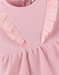 Set robe en jersey gaufré + legging, écru/rose clair