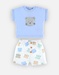 Organic cotton t-shirt + shorts set, light blue