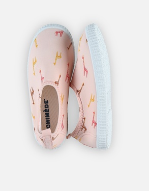 Waterschoenen met girafenprint, roos