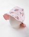 Omkeerbare hoed met bloemenprints, lichte roze/terracotta