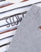 Set striped sweatshirt + jogger pants, off-white/grey
