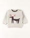 Kersttrui uit tricot, gemêleerd beige