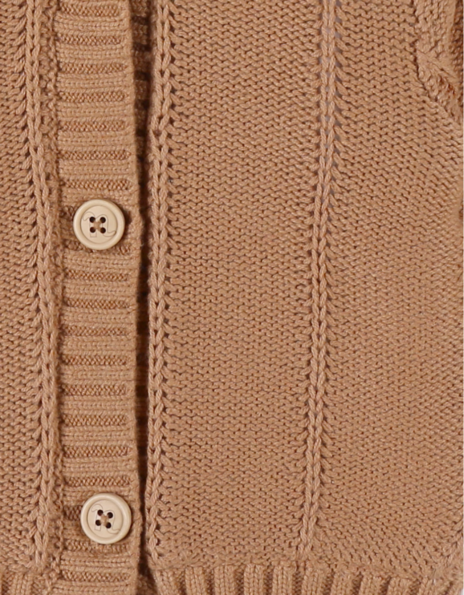 Vestje uit tricot, karamel