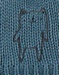 Moufles en tricot, bleu foncé